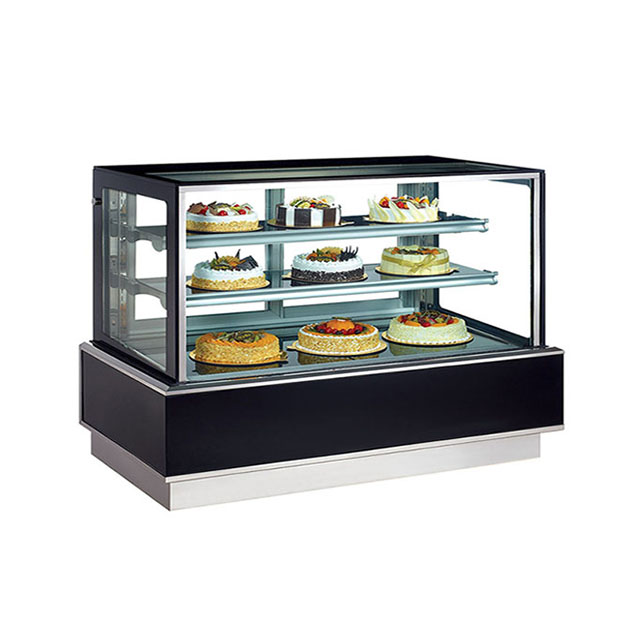 freestanding glass cake display counter